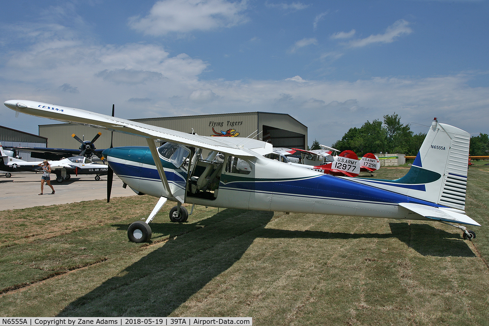 N6555A, 1956 Cessna 180 C/N 32452, At the 2018 Flying Tigers fly-in - Paris, TX