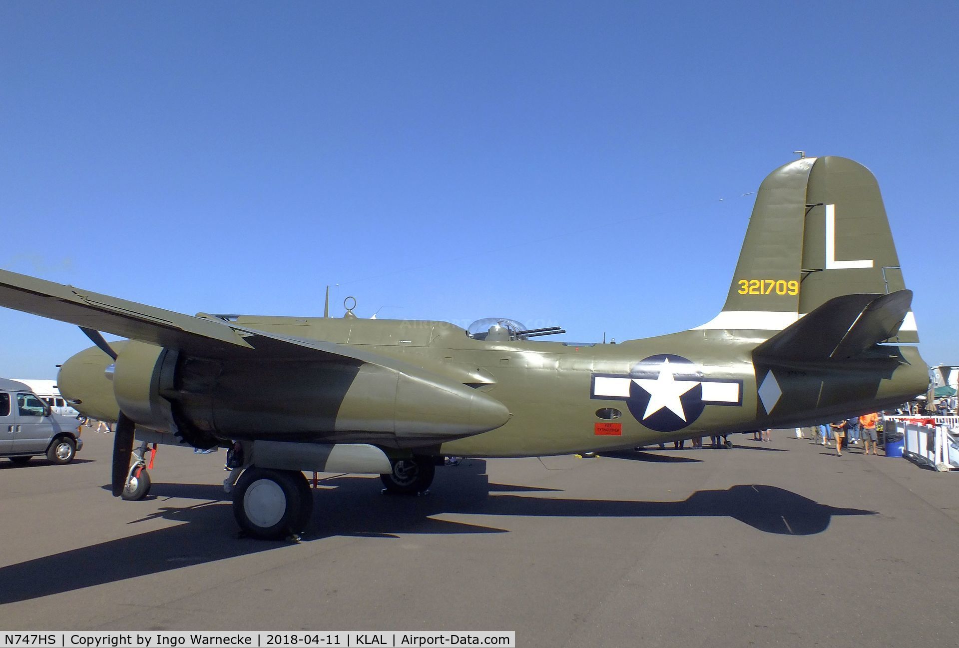 N747HS, 1943 Douglas A-20G-40-DO Havoc C/N 21356, Douglas A-20G-40-DO Havoc at 2018 Sun 'n Fun, Lakeland FL