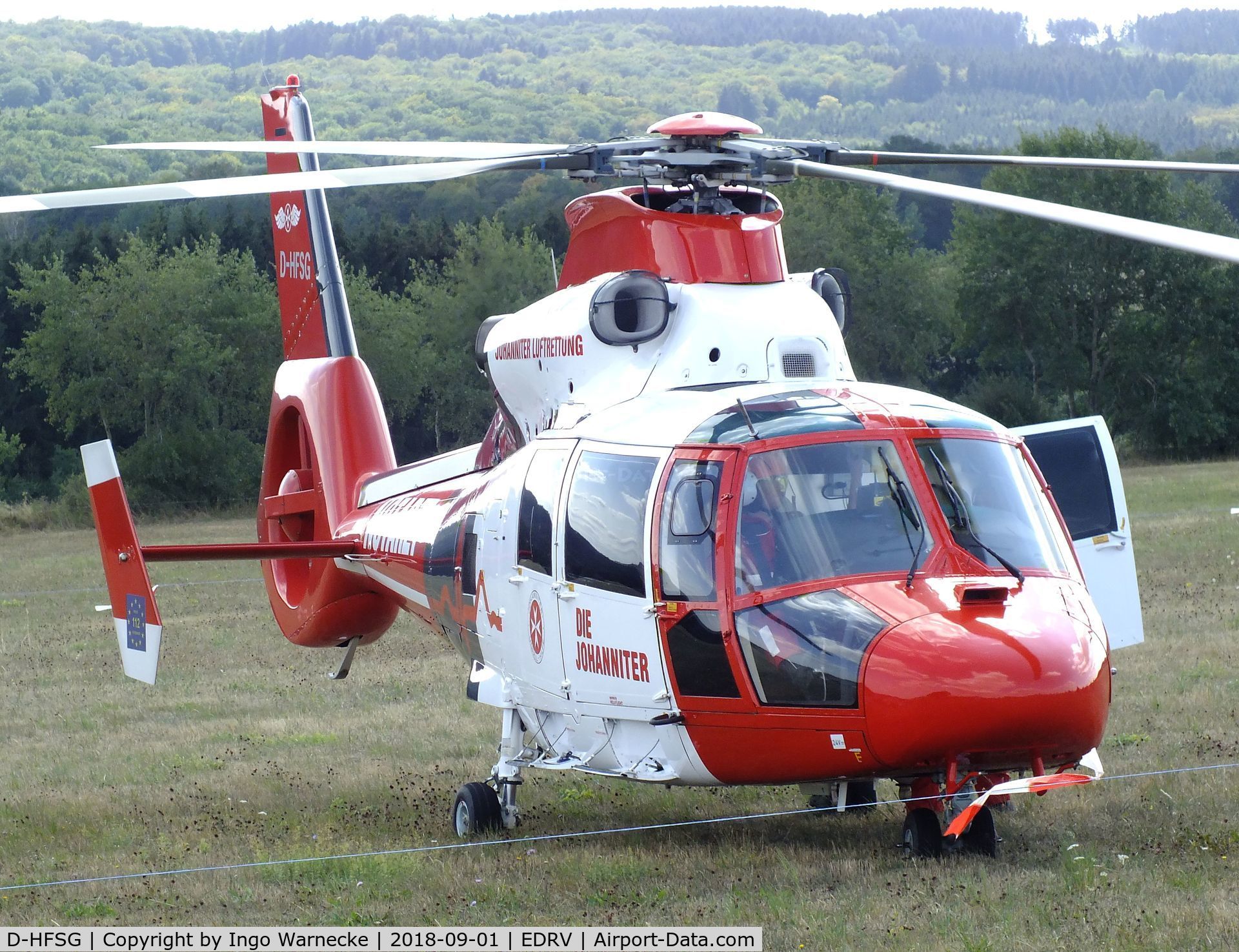 D-HFSG, 2003 Eurocopter AS-365N-3 Dauphin 2 C/N 6649, Eurocopter AS.365N-3 Dauphin 2 of the Johanniter Rettungsdienst EMS at the 2018 Flugplatzfest Wershofen
