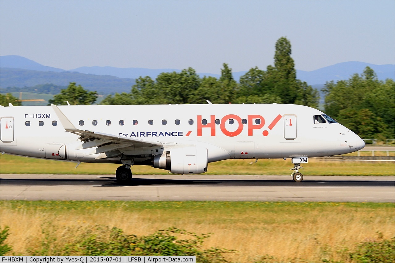 F-HBXM, 2003 Embraer 170LR (ERJ-170-100LR) C/N 17000010, Embraer ERJ-170LR, Take off run rwy 15, Bâle-Mulhouse-Fribourg airport (LFSB-BSL)