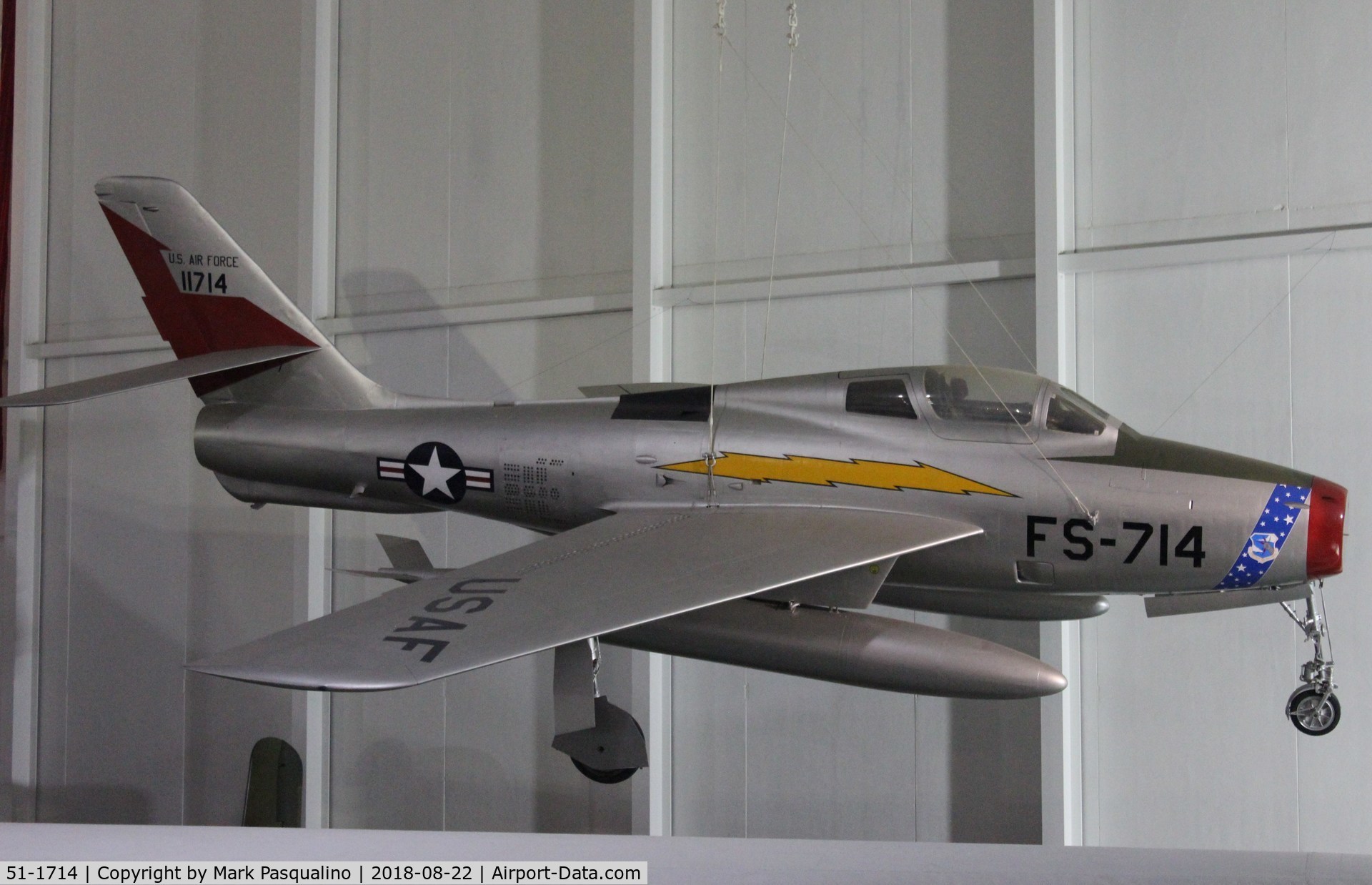 51-1714, 1951 Republic F-84F-25-RE Thunderstreak C/N Not found 51-1714, Republic F-84F-25-RE