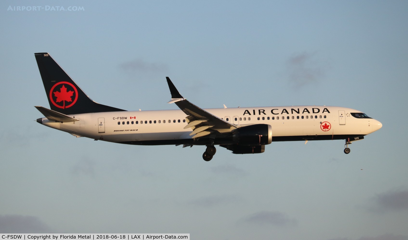 C-FSDW, 2018 Boeing 737-8 MAX C/N 61212, Air Canada
