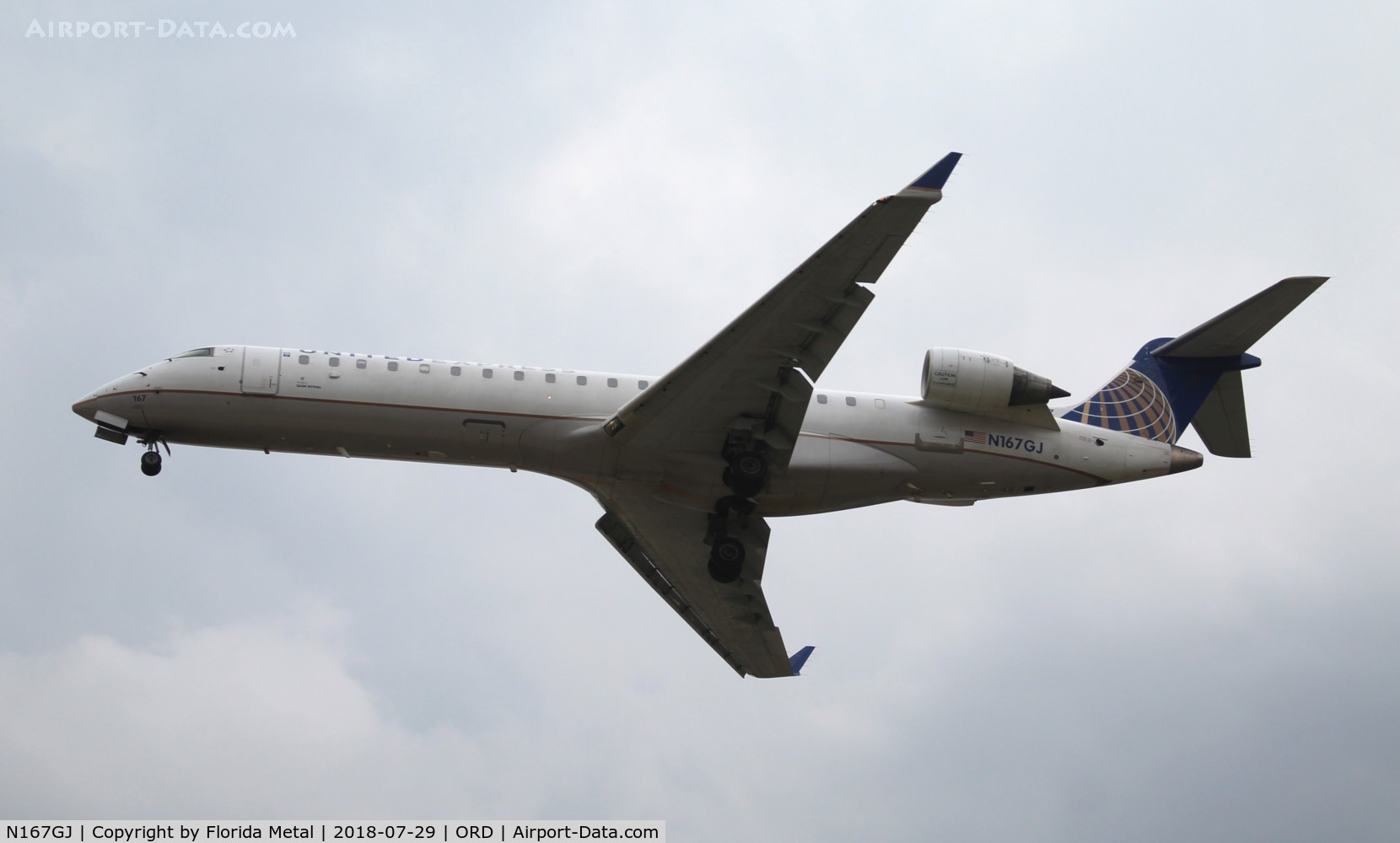 N167GJ, 2008 Bombardier CRJ-702 (CL-600-2C10) Regional Jet C/N 10269, United Express