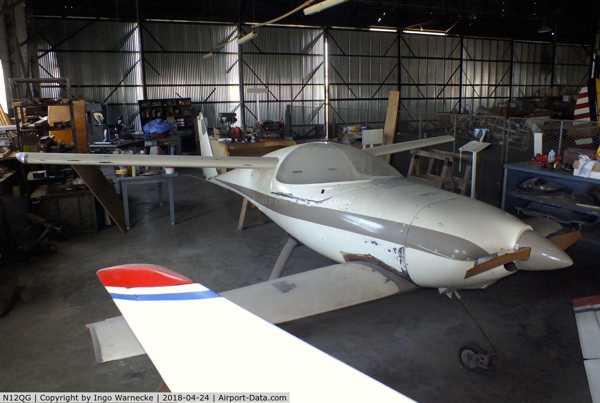 N12QG, QAC Quickie Q2 C/N 2616, QAC (Guelker H L) Quickie Q2 at the Aviation Museum at Garner Field, Uvalde TX