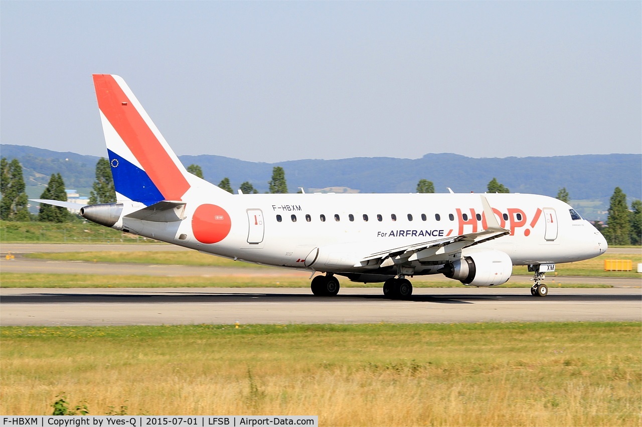 F-HBXM, 2003 Embraer 170LR (ERJ-170-100LR) C/N 17000010, Embraer ERJ-170LR, Take off run rwy 15, Bâle-Mulhouse-Fribourg airport (LFSB-BSL)