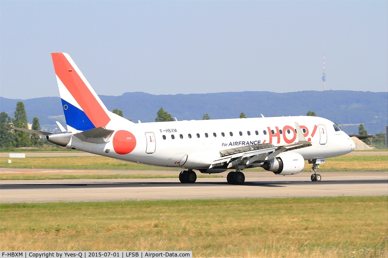F-HBXM, 2003 Embraer 170LR (ERJ-170-100LR) C/N 17000010, Embraer ERJ-170LR, Landing rwy 15, Bâle-Mulhouse-Fribourg airport (LFSB-BSL)