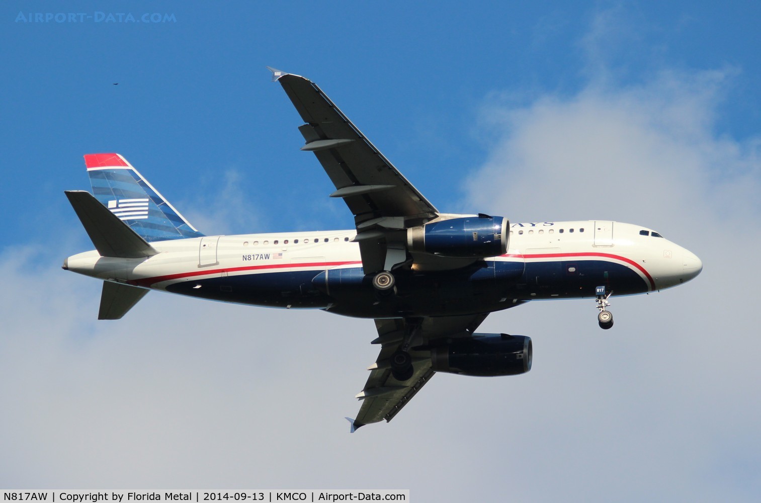 N817AW, 2000 Airbus A319-132 C/N 1373, USAirways