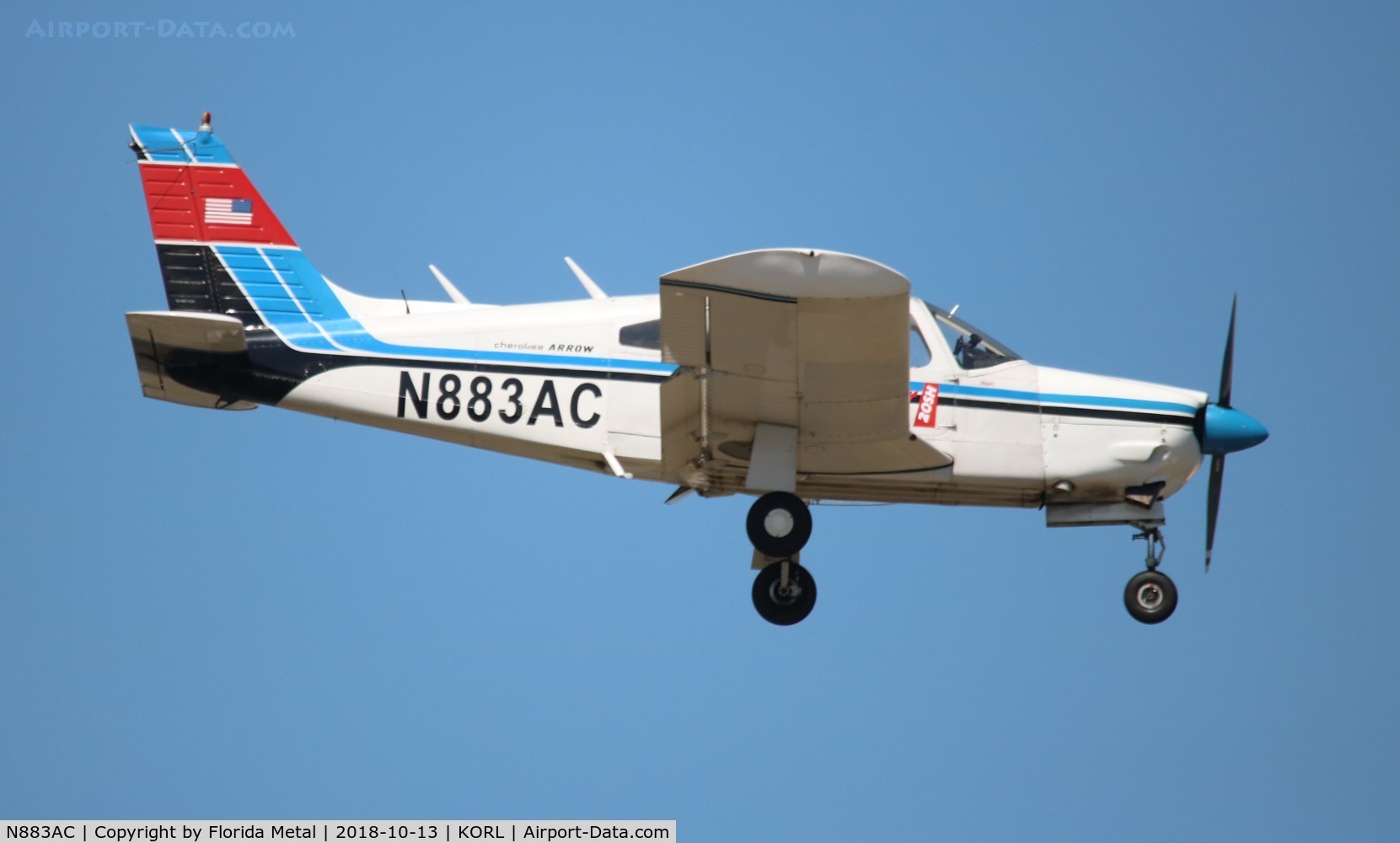 N883AC, 1975 Piper PA-28R-200 C/N 28-7535156, PA-28R