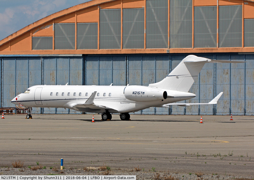 N215TM, 2016 Bombardier BD-700-1A11 Global 5000 C/N 9719, Parked at the General Aviation area...