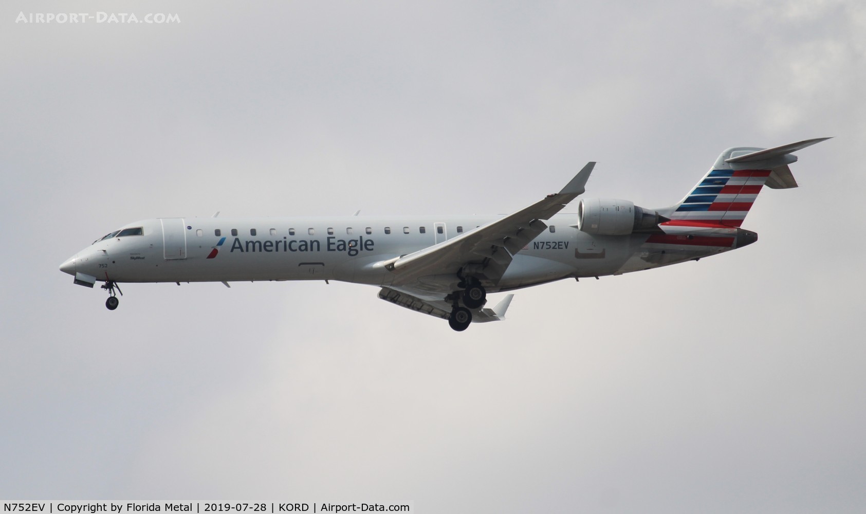 N752EV, Bombardier CRJ-701 (CL-600-2C10) Regional Jet C/N 10166, American Eagle
