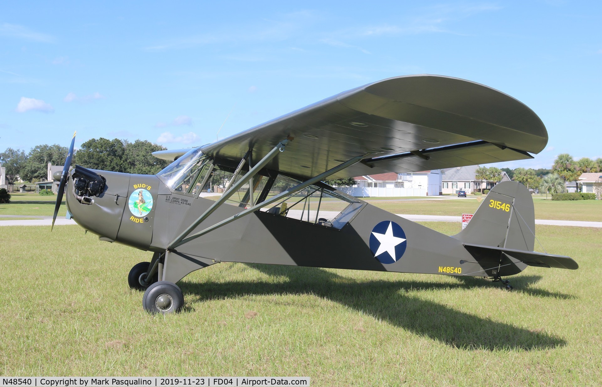 N48540, 1943 Aeronca 0-58B Grasshopper C/N 058B-4762, Aeronca O-58B