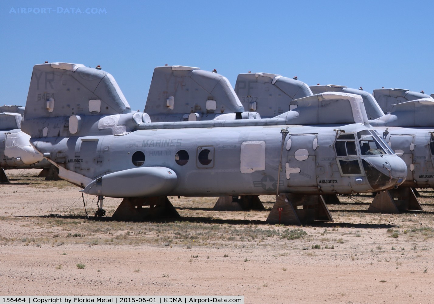 156464, Boeing Vertol CH-46F Sea Knight C/N 2534, PIMA boneyard