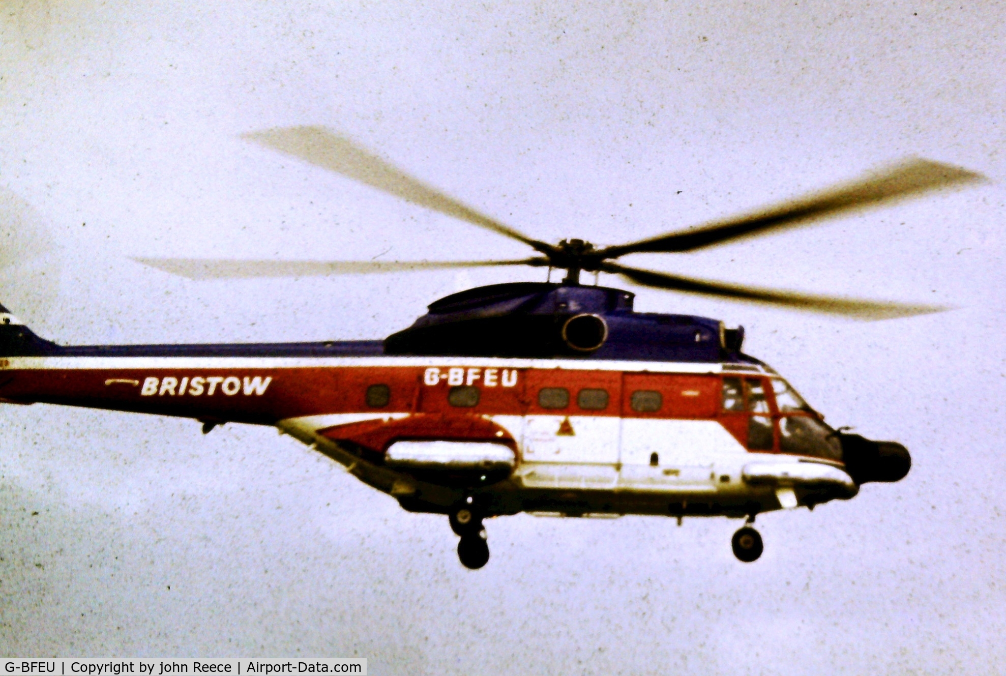 G-BFEU, 1977 Aerospatiale SA-330J Puma C/N 1478, One of my scanned slides  Early 1980's