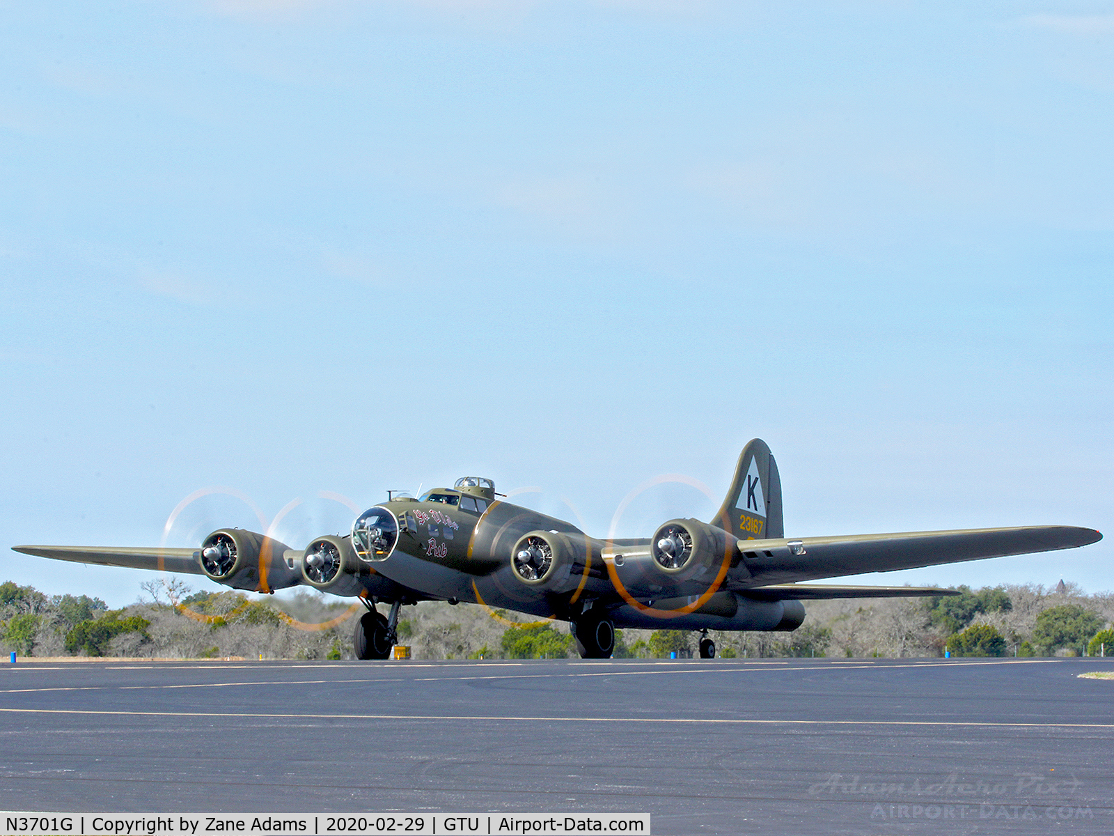 N3701G, 1944 Boeing B-17G Flying Fortress C/N 44-48543, Tour Stop in Georgetown, TX