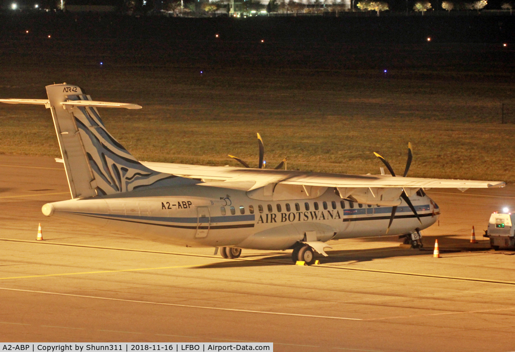 A2-ABP, 1996 ATR 42-500 C/N 512, Parked at the General Aviation area... returned to lessor...