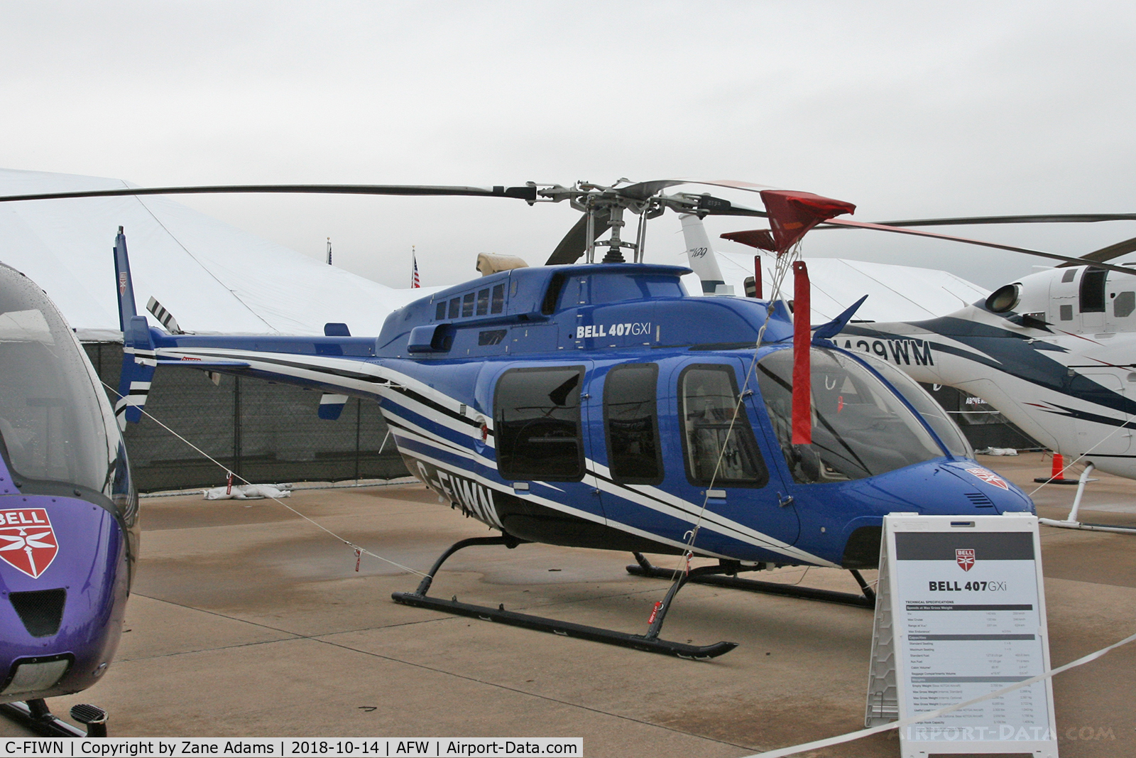 C-FIWN, 2014 Bell 407 C/N 54567, At the 2019 Alliance Airshow