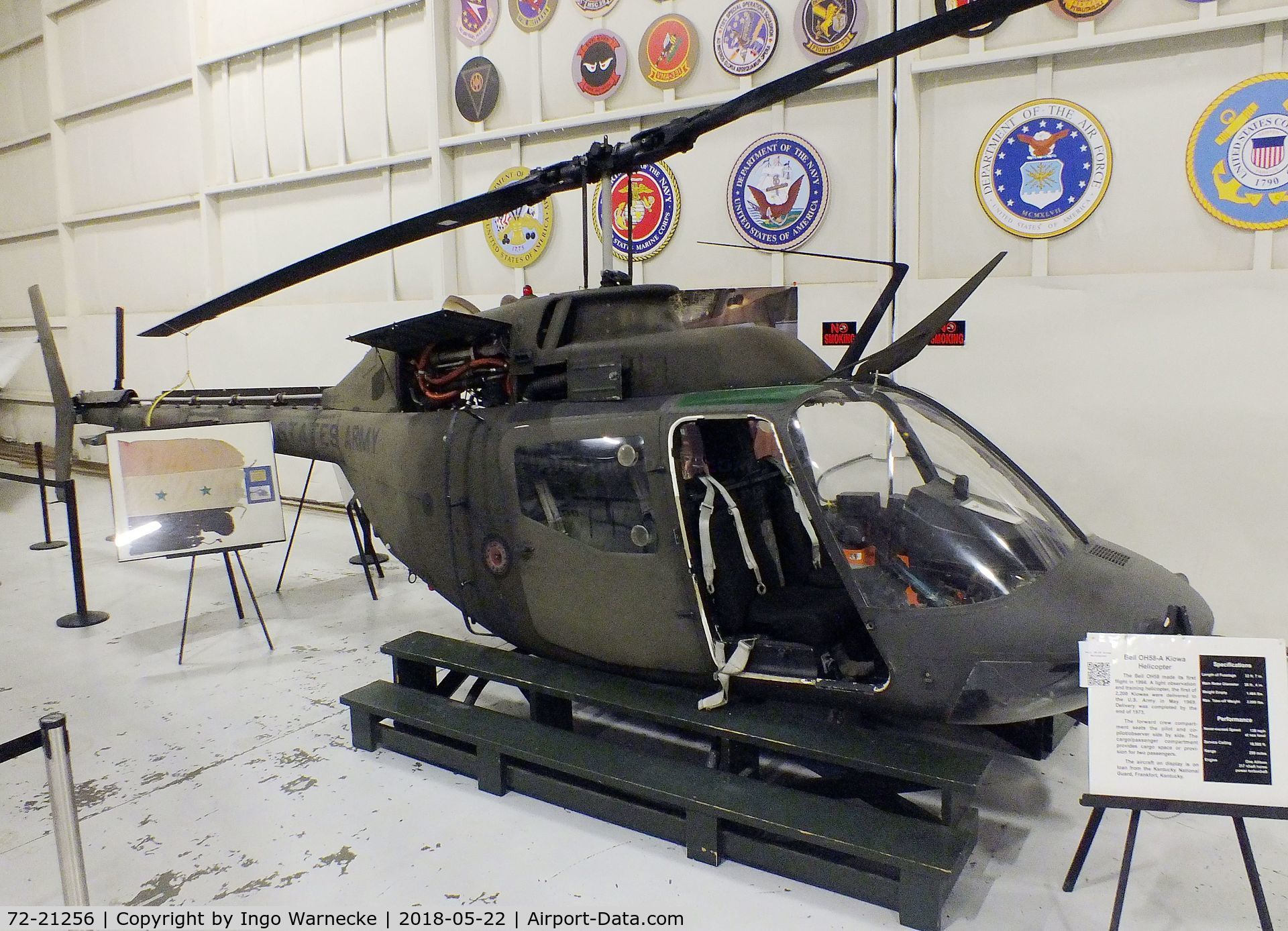 72-21256, 1972 Bell OH-58A Kiowa C/N 41922, Bell OH-58A Kiowa at the Aviation Museum of Kentucky, Lexington KY