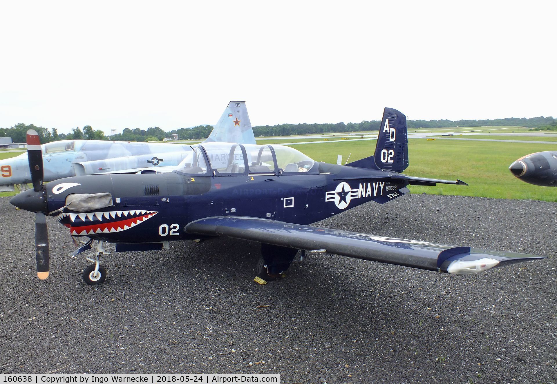 160638, Beech T-34C Turbo Mentor C/N GL-103, Beechcraft T-34C Turbo Mentor at the Hickory Aviation Museum, Hickory NC