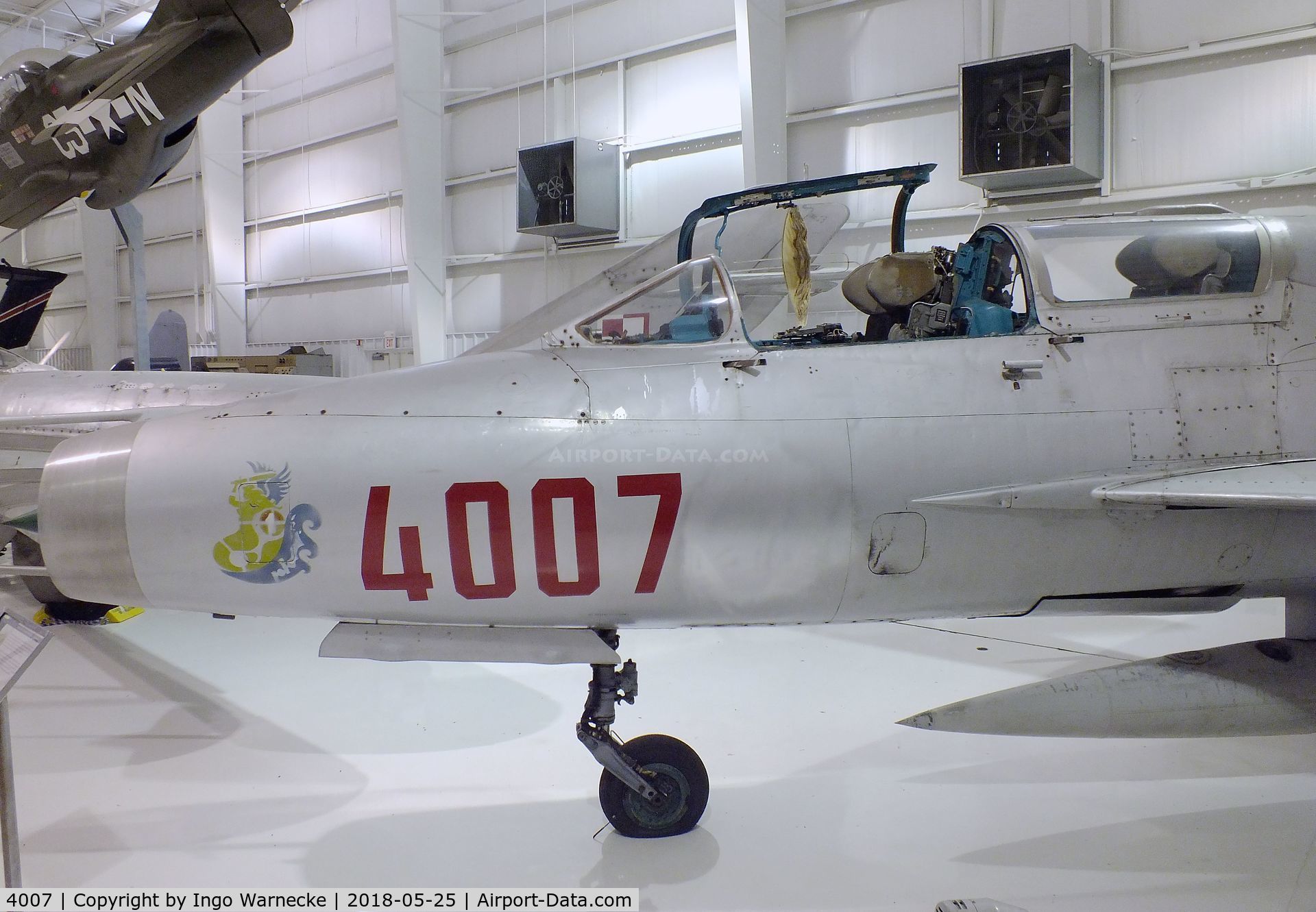 4007, Mikoyan-Gurevich MiG-21US C/N 07685140, Mikoyan i Gurevich MiG-21US MONGOL-B at the Tennessee Museum of Aviation, Sevierville TN