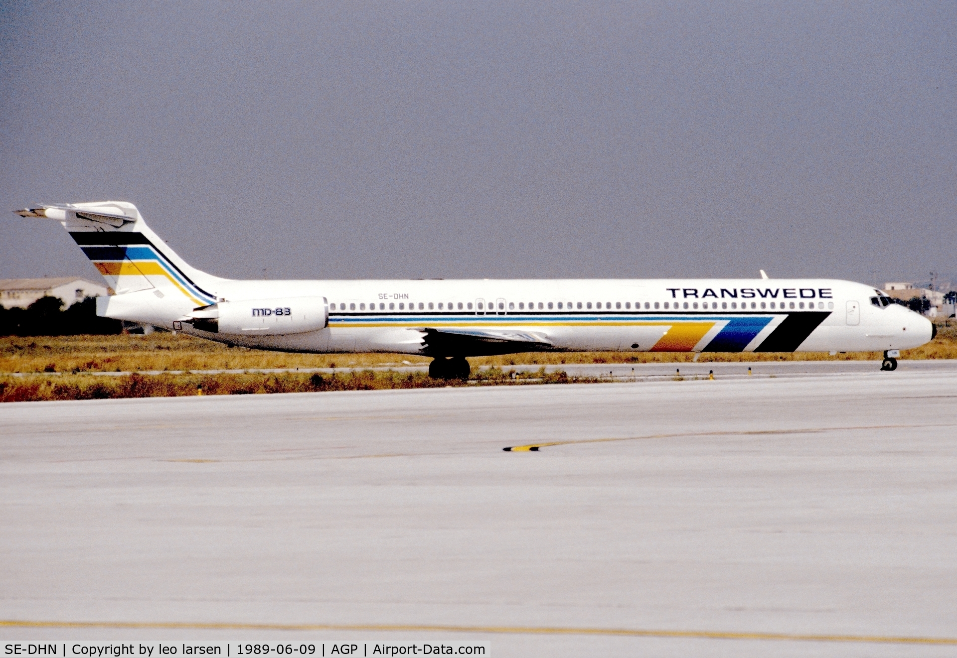 SE-DHN, 1988 McDonnell Douglas MD-83 (DC-9-83) C/N 49623, Malaga 9.6.1989