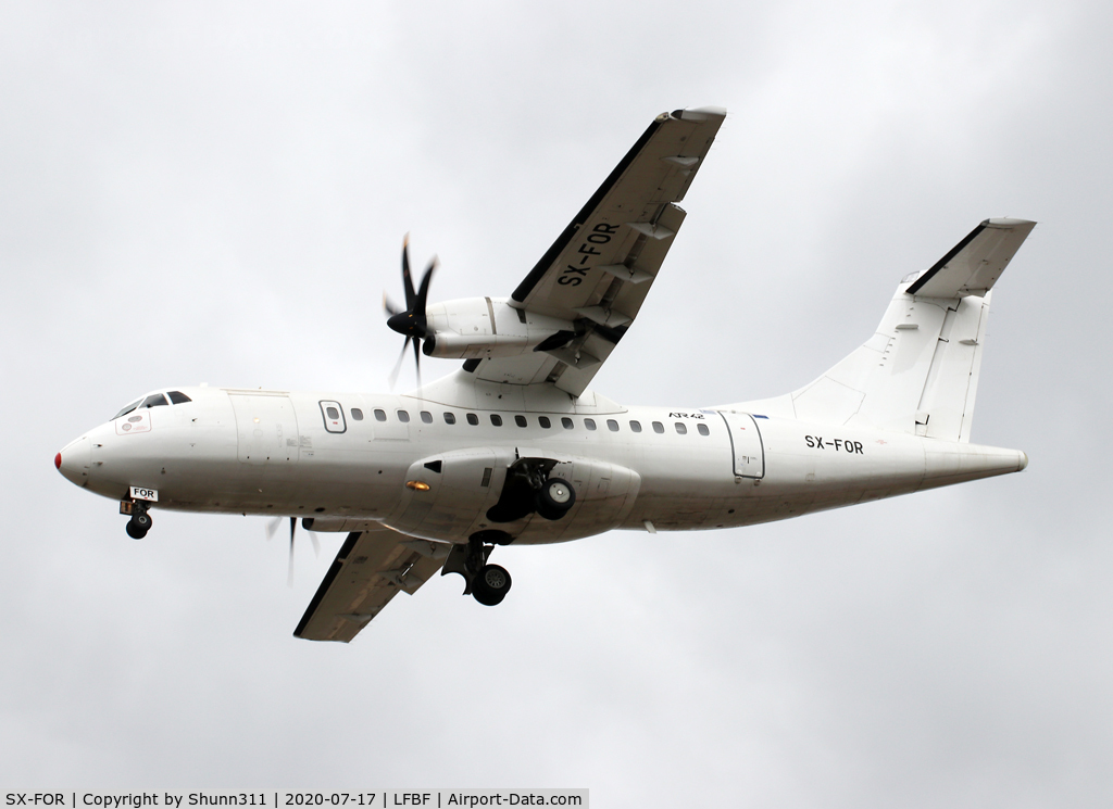 SX-FOR, 1997 ATR 42-500 C/N 524, Coming back to LFBF for repair... All white c/s...