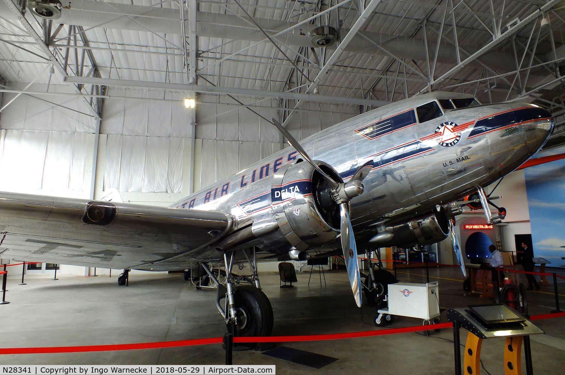 N28341, 1940 Douglas DC-3-G202A C/N 3278, Douglas DC-3 at the Delta Flight Museum, Atlanta GA