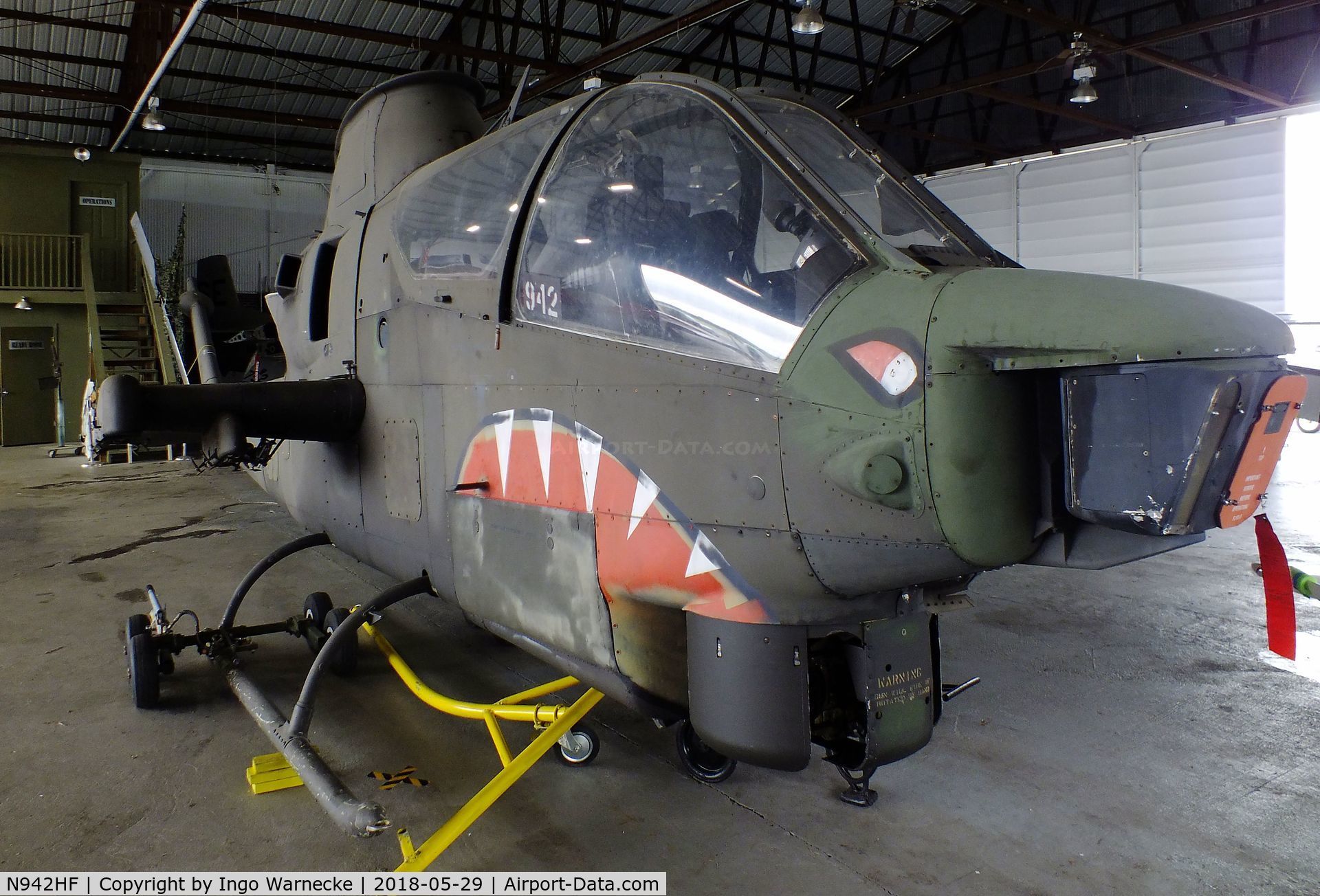 N942HF, Bell AH-1F Cobra C/N 70-15942, Bell AH-1F Cobra (minus rotor) at the Museum of Flight, Rome GA