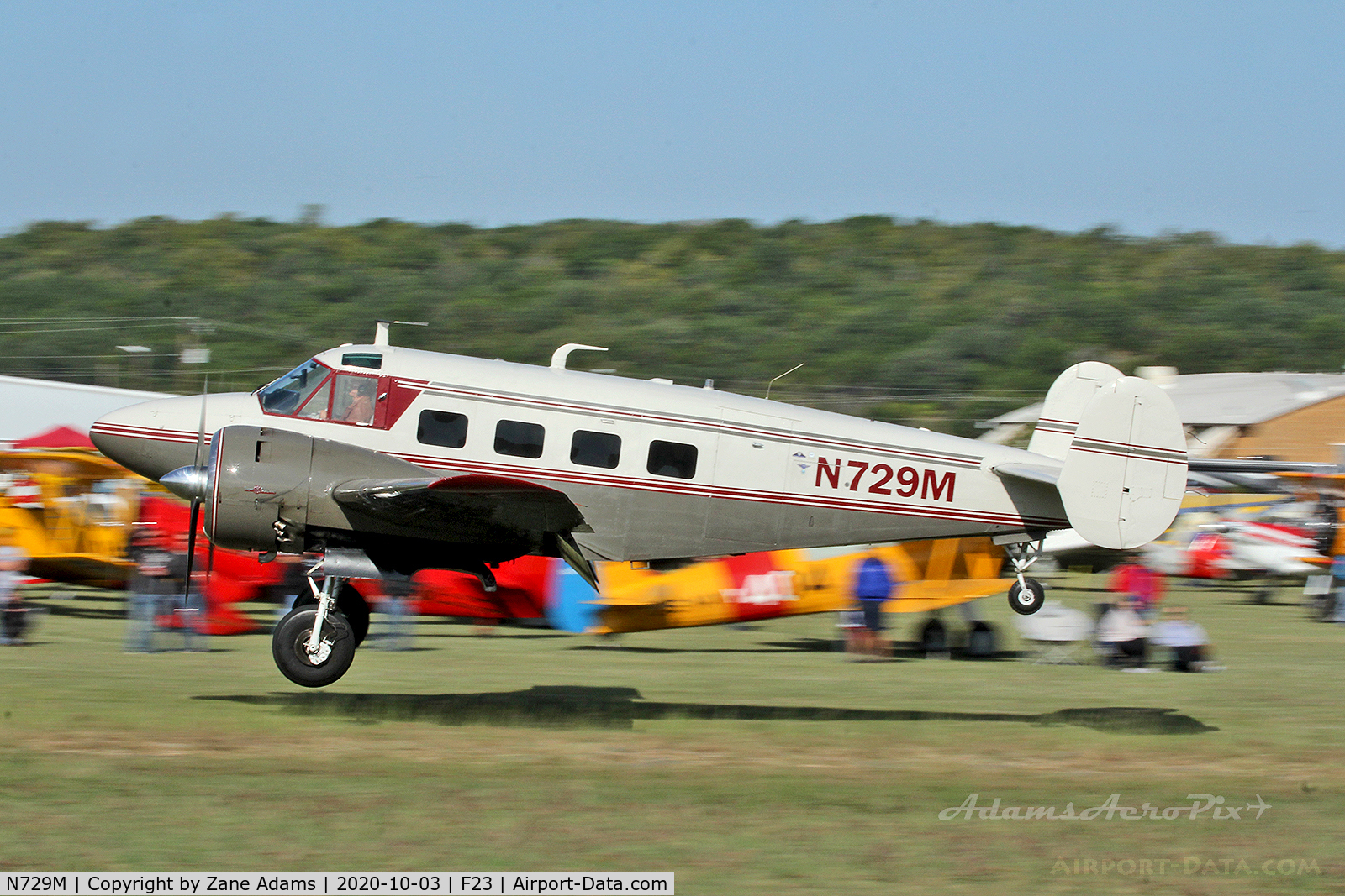 N729M, 1960 Beech G18S C/N BA-517, At the 2020 Ranger Airfield Fly-in