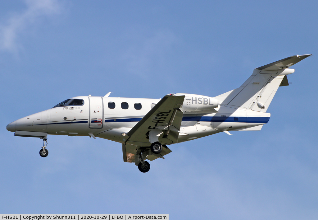 F-HSBL, 2014 Embraer EMB-500 Phenom 100 C/N 50000353, Landing rwy 32L