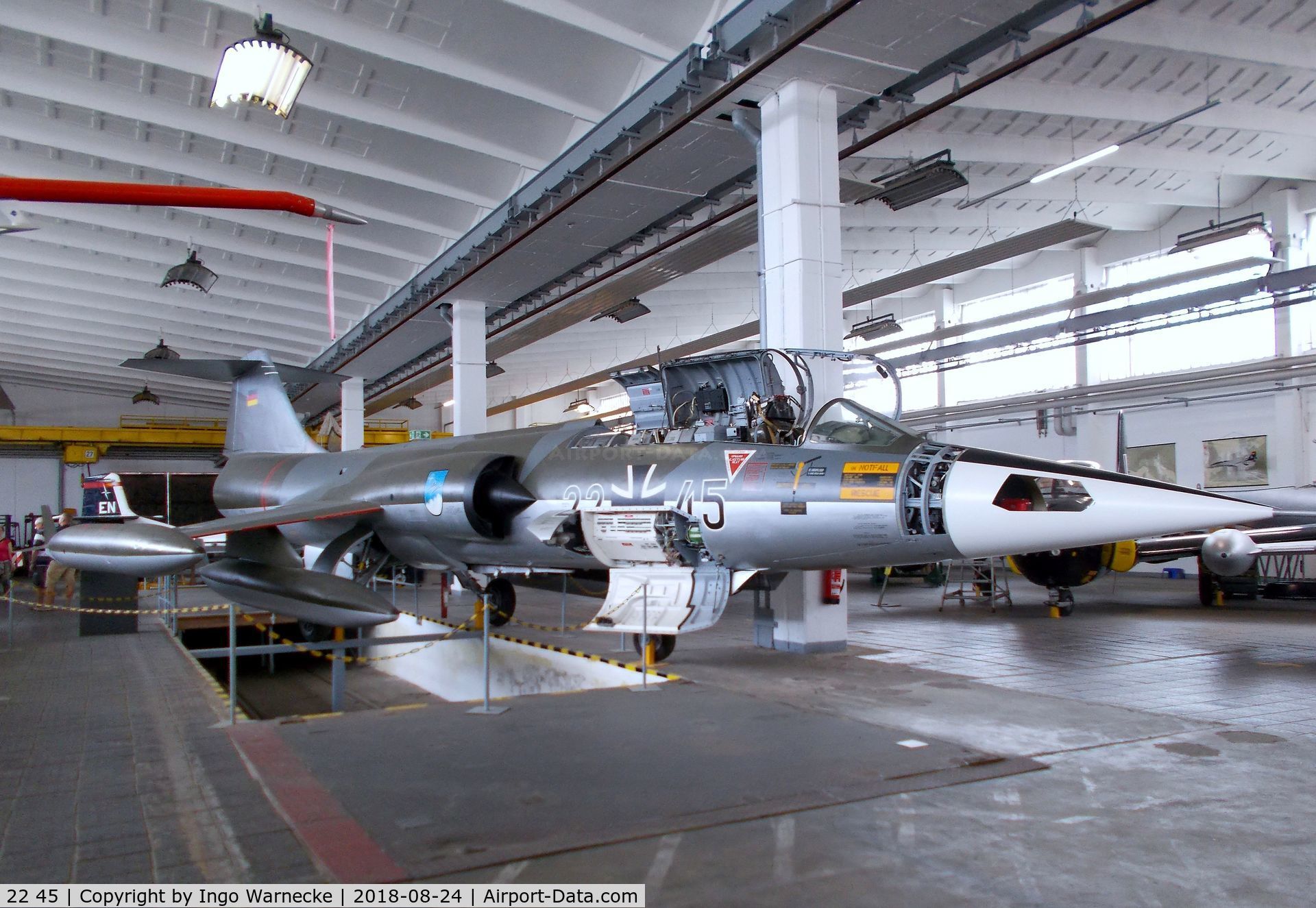 22 45, Lockheed F-104G Starfighter C/N 683-7123, Lockheed F-104G Starfighter at the Museum für Luftfahrt u. Technik, Wernigerode