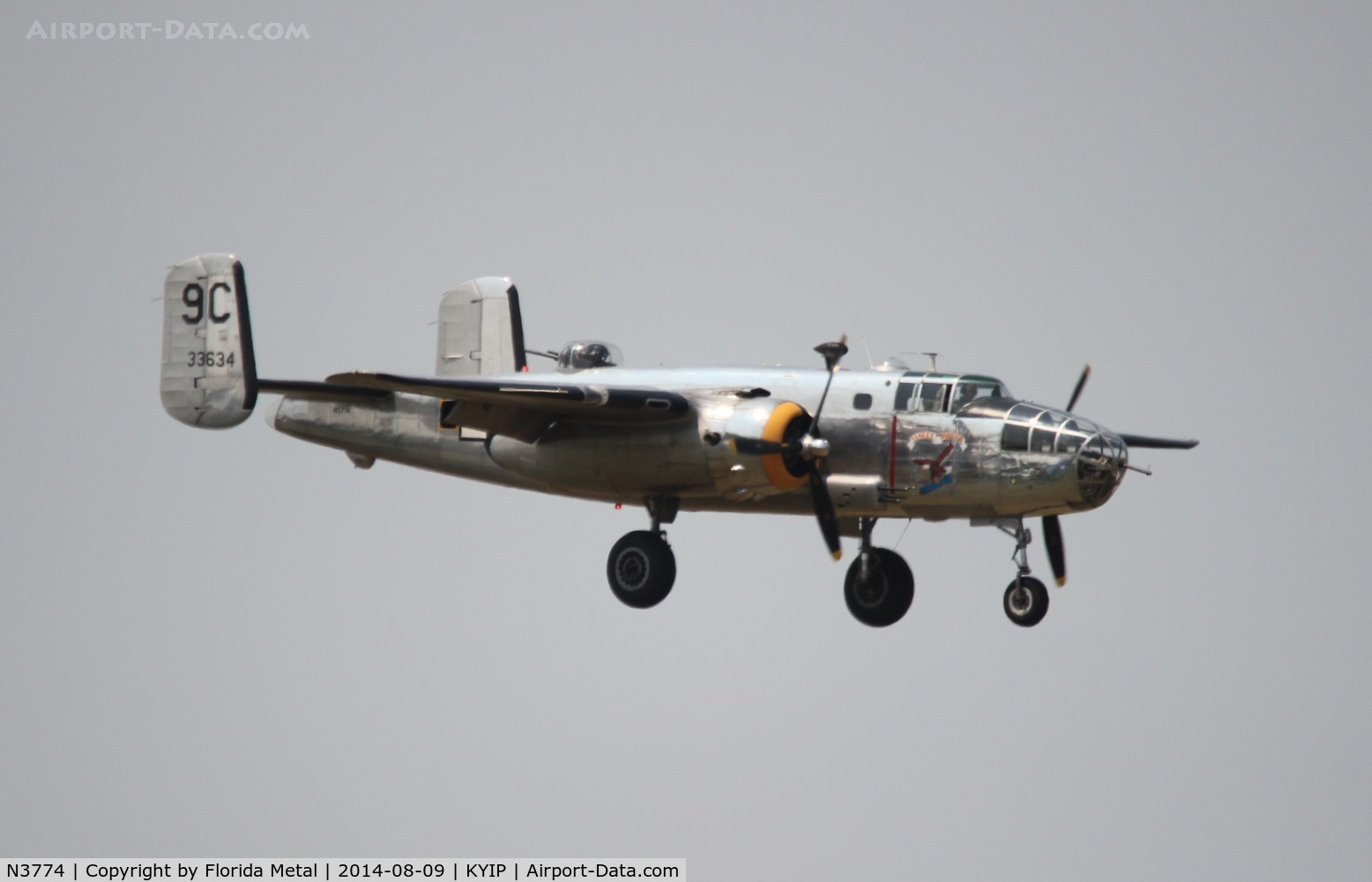 N3774, 1943 North American B-25D Mitchell C/N 100-23960, TOM YIP 2014