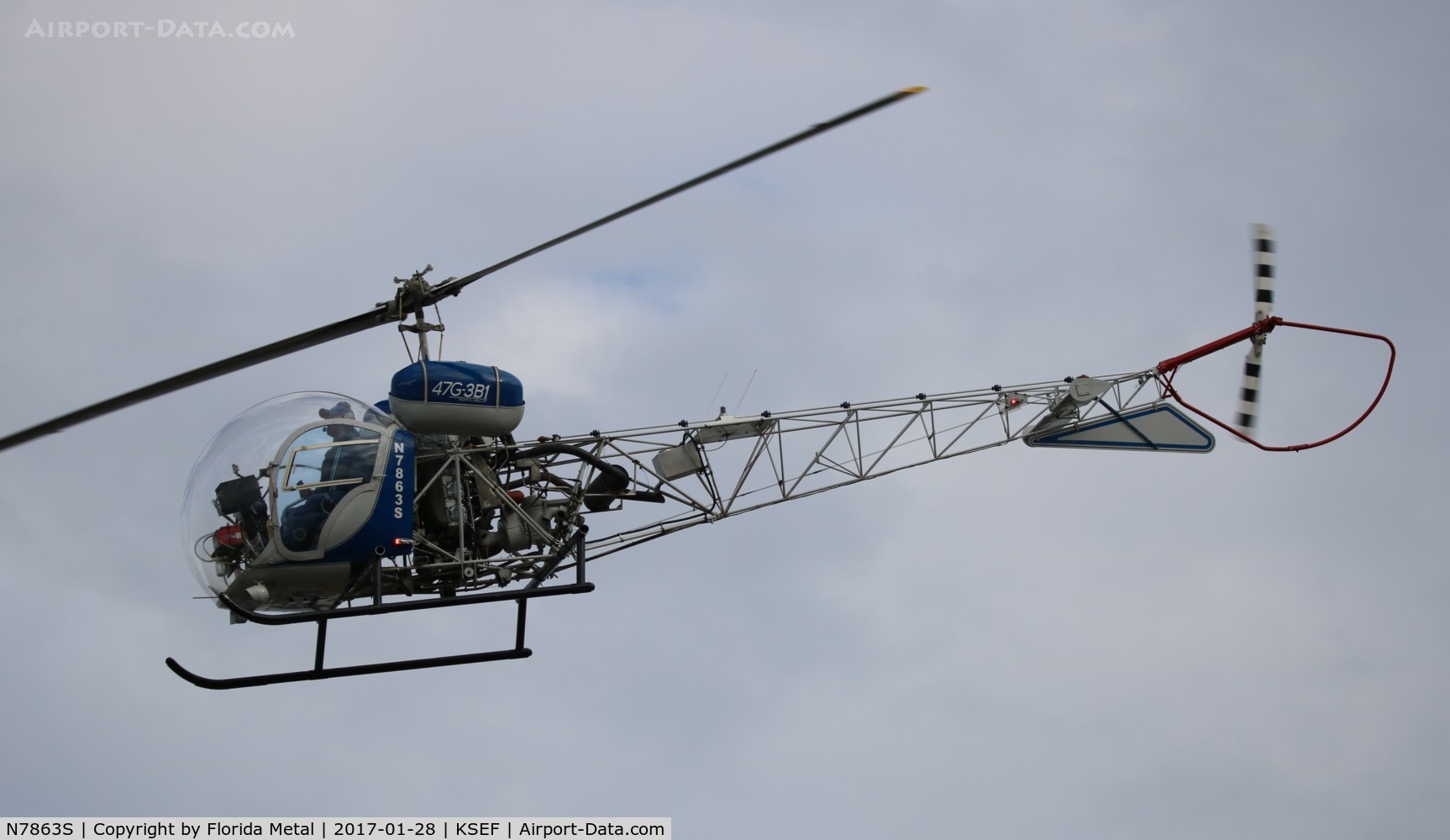 N7863S, Bell 47G-3B-1 Sioux C/N 6630, Sebring 2017
