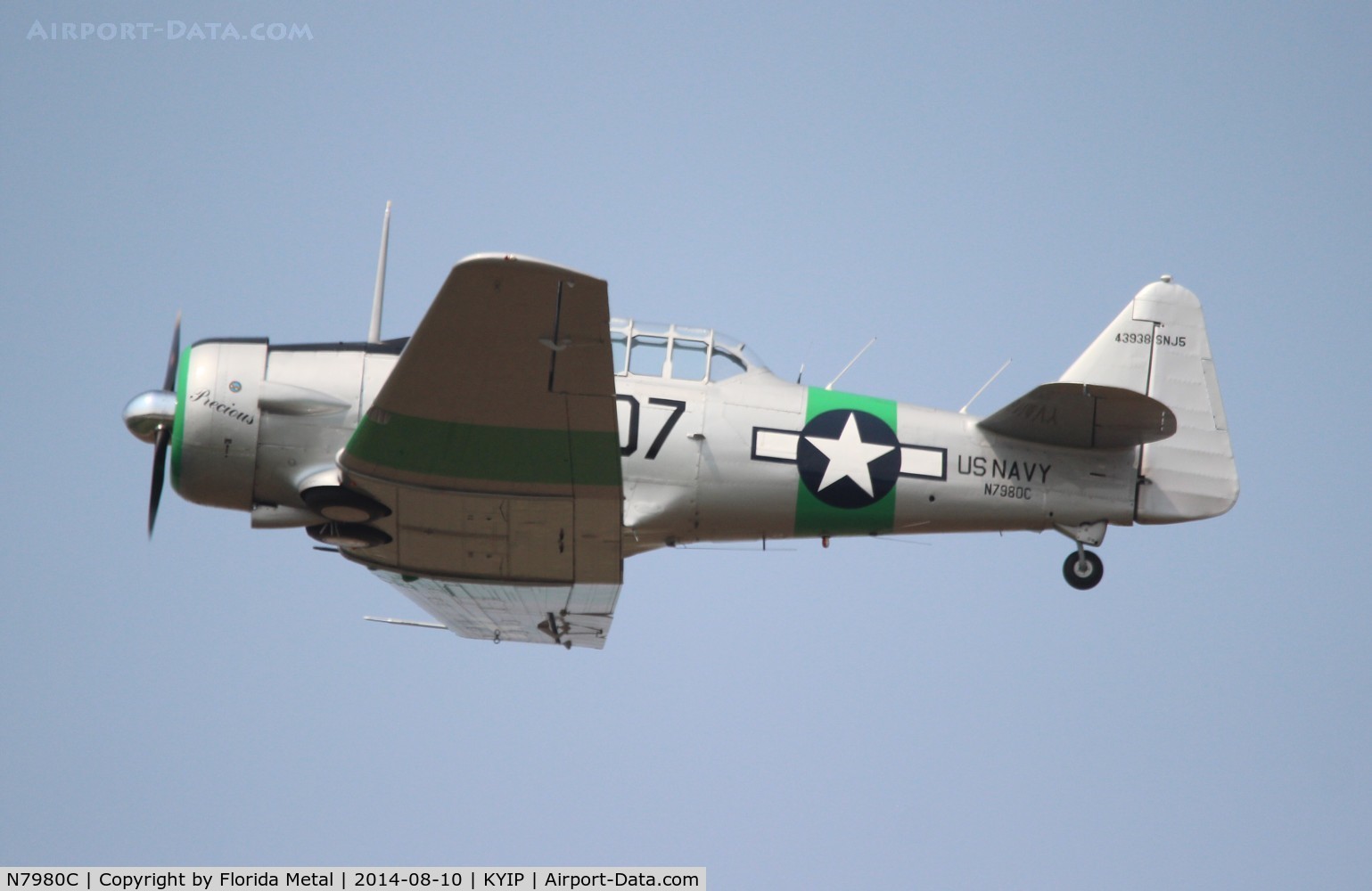 N7980C, 1943 North American SNJ-5 Texan Texan C/N 43938, TOM YIP 2014