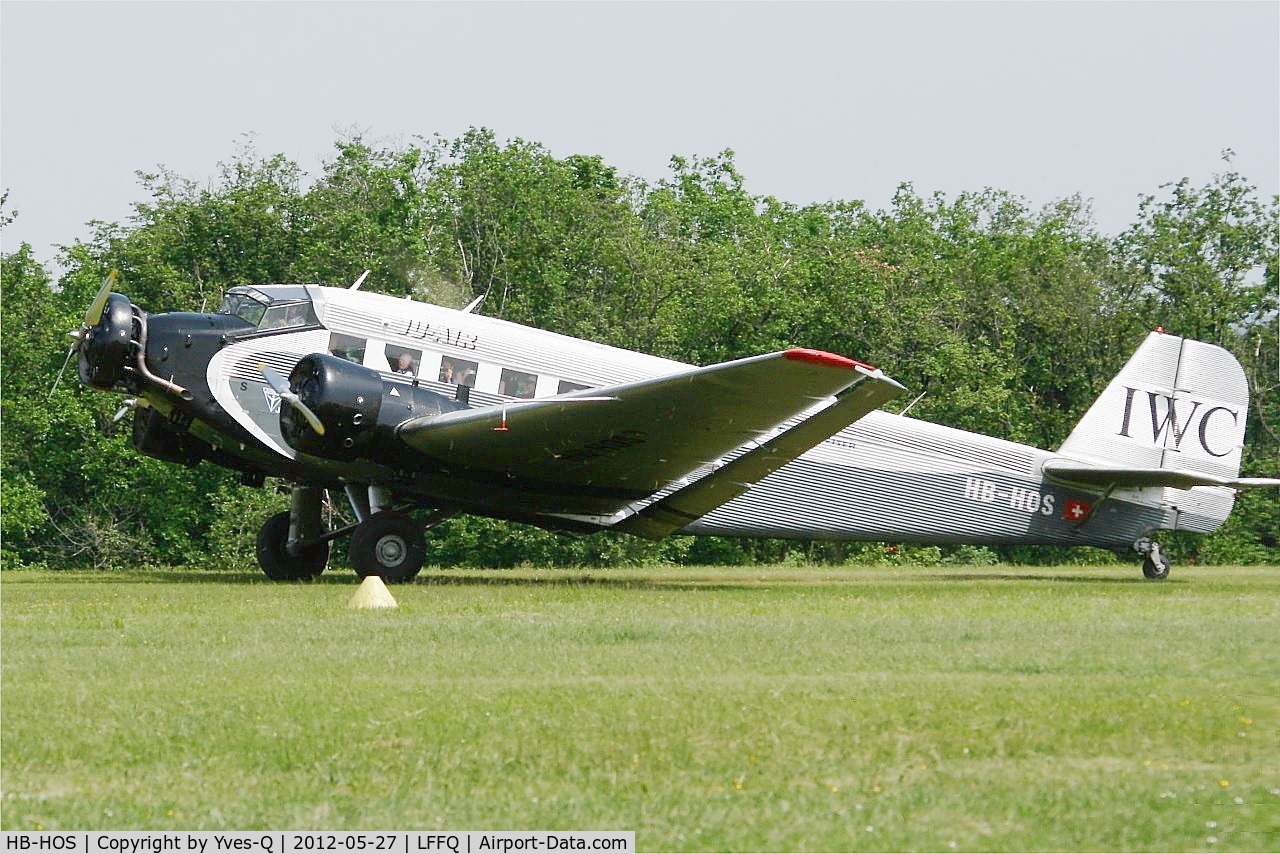 HB-HOS, 1939 Junkers Ju-52/3m g4e C/N 6580, Junkers Ju-52-3m, Taxiing, La Ferté-Alais airfield (LFFQ) Air show 2012