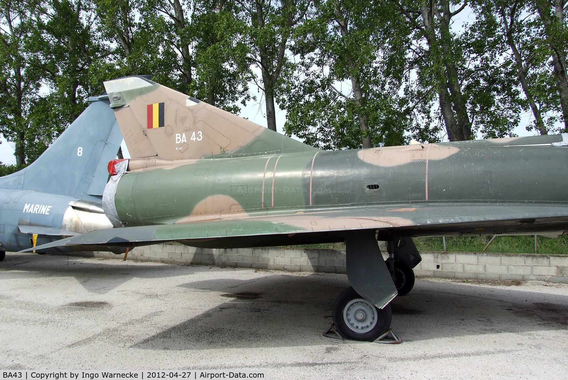 BA43, SABCA Mirage 5BA C/N 43, Dassault (SABCA) Mirage 5BA at the Musee Aeronautique, Orange
