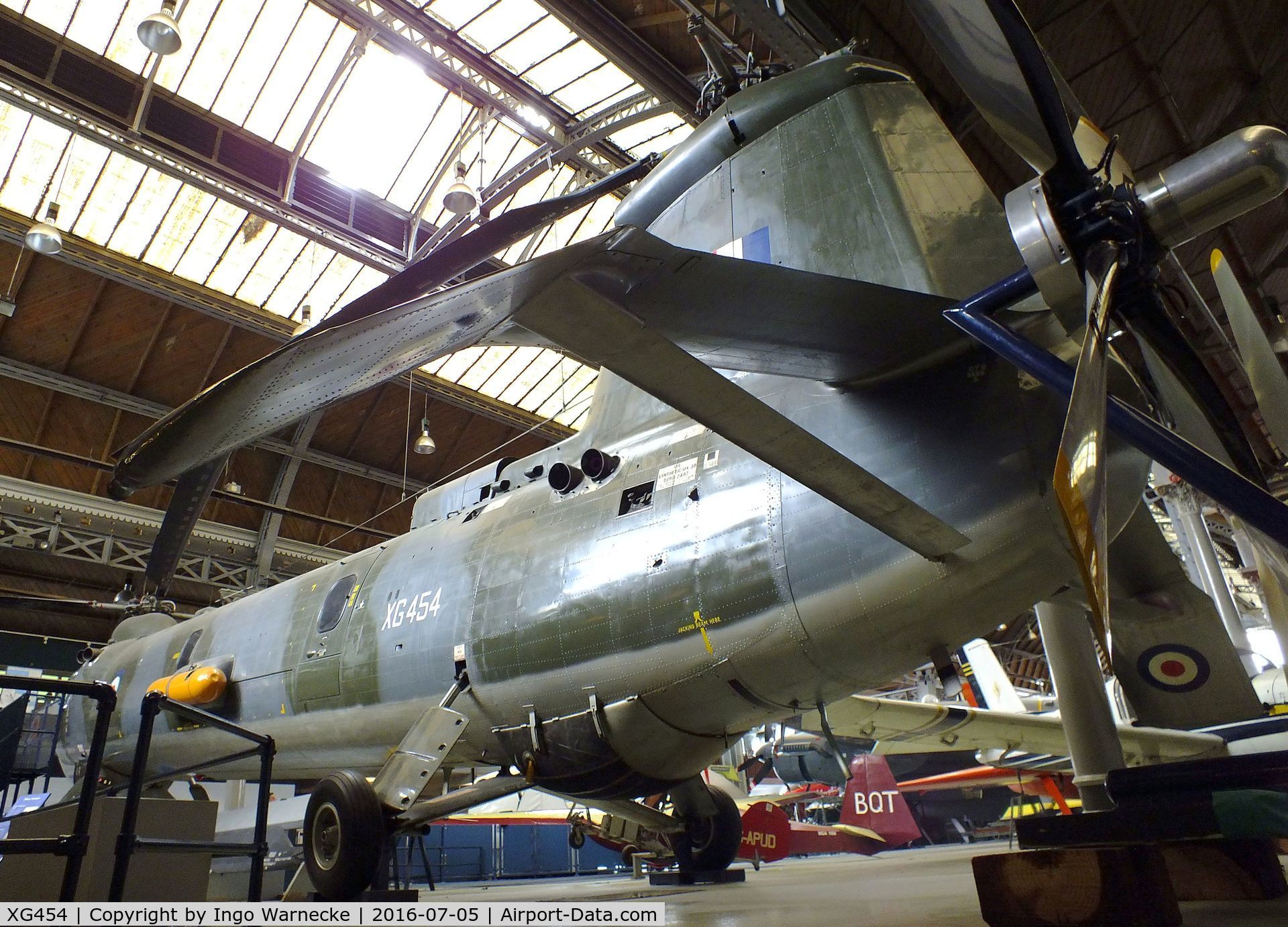 XG454, 1960 Bristol Belvedere HC.1 C/N 13349, Bristol 192 Belvedere HC1 at the Museum of Science and Industry, Manchester