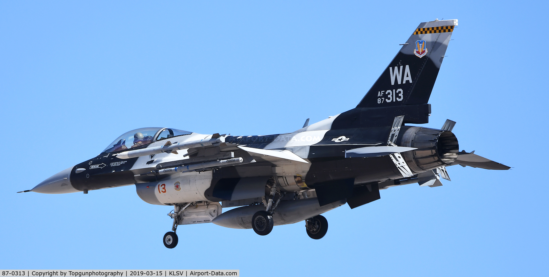 Aircraft 87-0313 (1987 General Dynamics F-16C Fighting Falcon C/N 5C ...