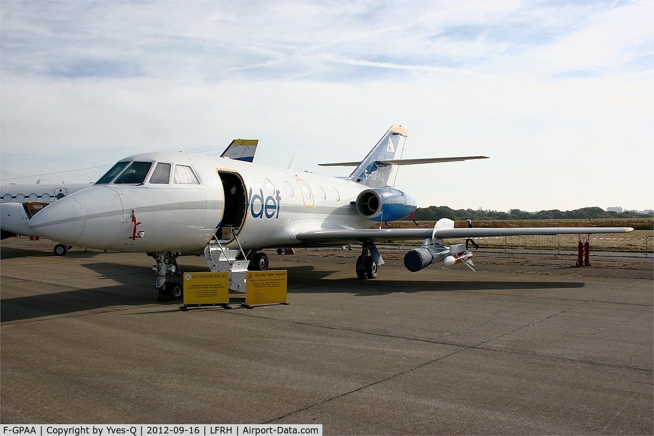 F-GPAA, 1967 Dassault Falcon (Mystere) 20C C/N 103, Dassault Falcon 20C, Aviation Defence Service (AVDEF), Static Display, Lann Bihoué Naval Air Base (LFRH-LRT) Open day 2012
