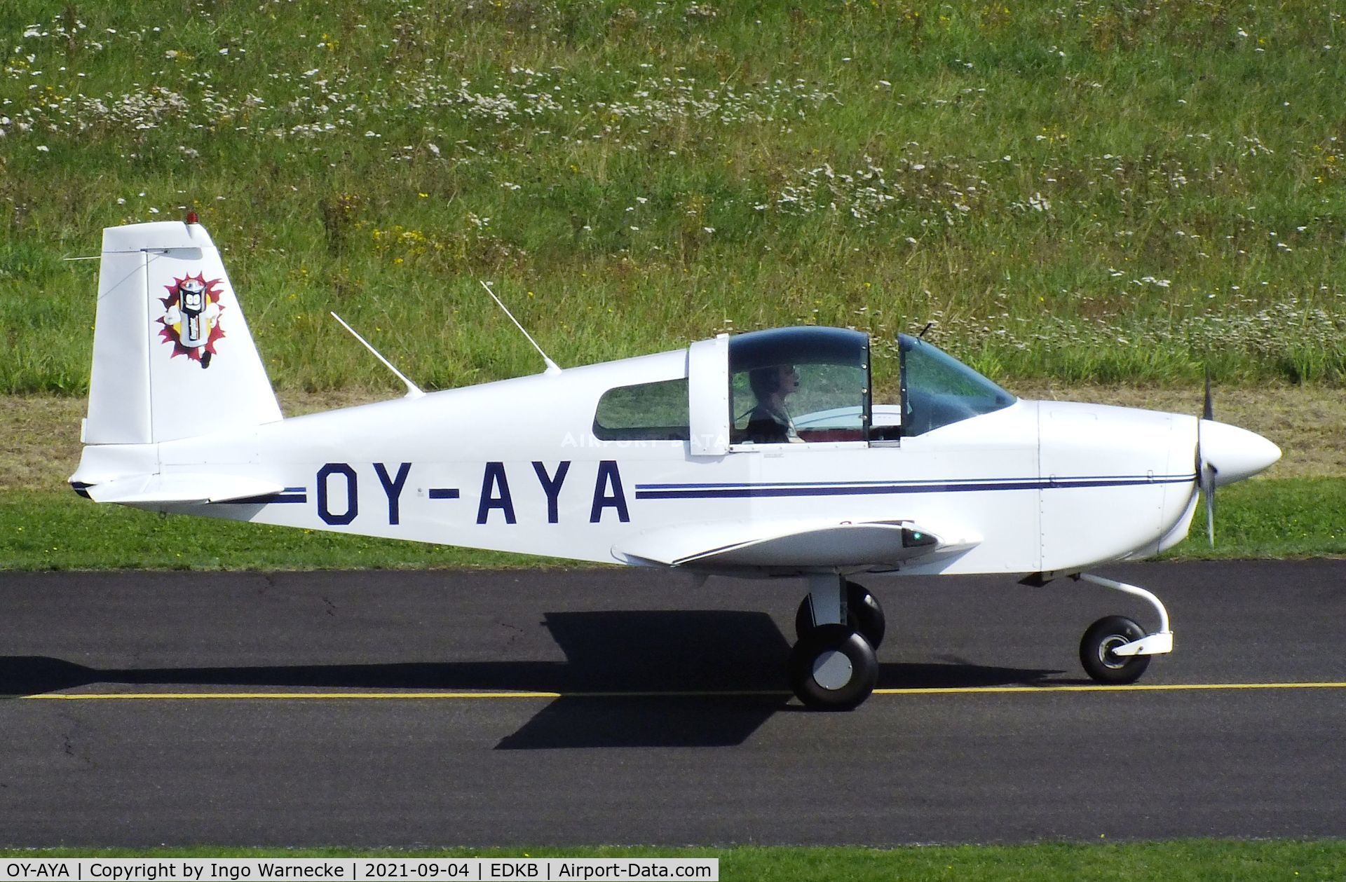 OY-AYA, 1970 American AA-1 Yankee Yankee C/N AA1-0411, American Aviation AA-1 Yankee at the 2021 Grumman Fly-in at Bonn-Hangelar airfield