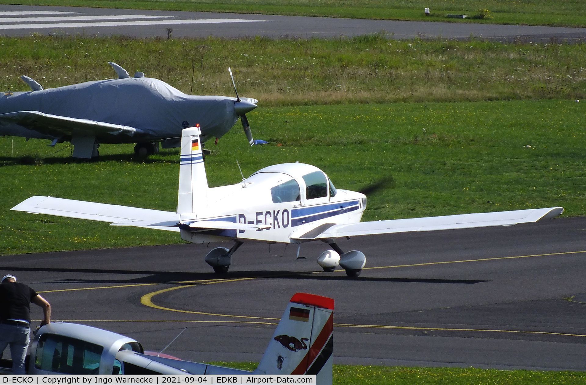 D-ECKO, Grumman American AA-5B Tiger C/N AA5B0667, Grumman American AA-5B Tiger at the 2021 Grumman Fly-in at Bonn-Hangelar airfield