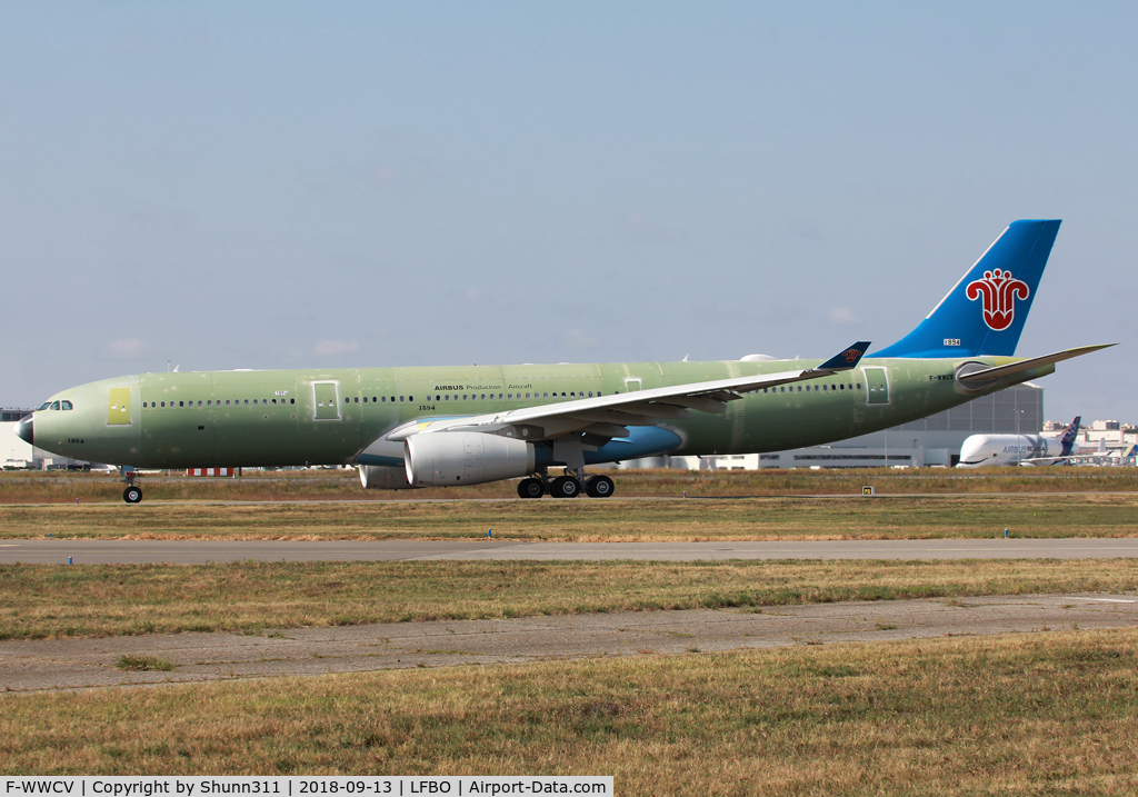 F-WWCV, 2018 Airbus A330-343 C/N 1894, C/n 1894 - For China Southern Airlines