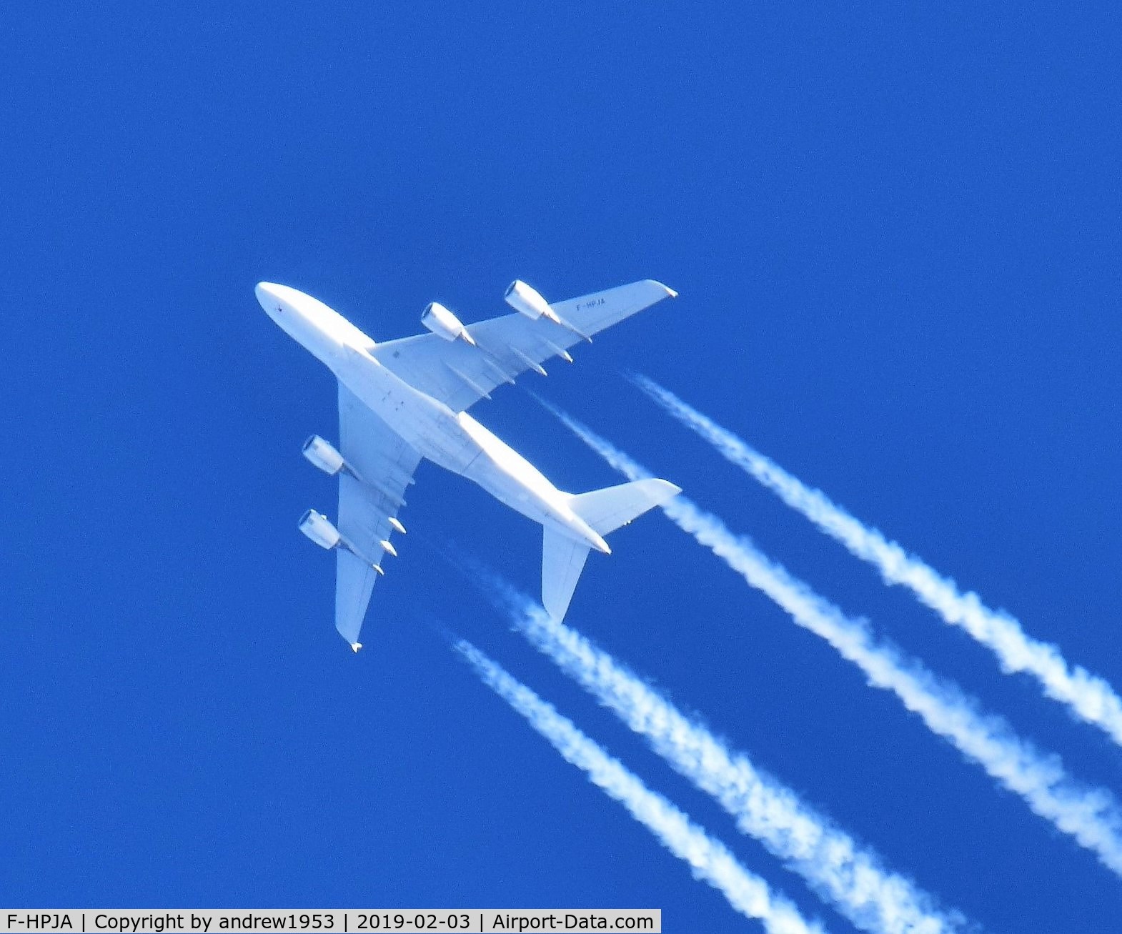 F-HPJA, 2010 Airbus A380-861 C/N 033, F-HPJA over Gloucester.