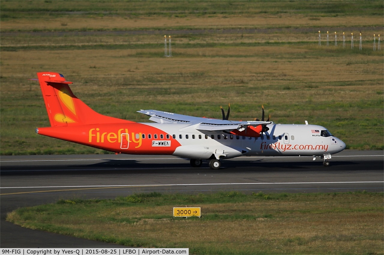 9M-FIG, 2015 ATR 72-600 C/N 1262, ATR 72-600 with provisional registration, Take off run rwy 14R, Toulouse-Blagnac airport (LFBO-TLS)