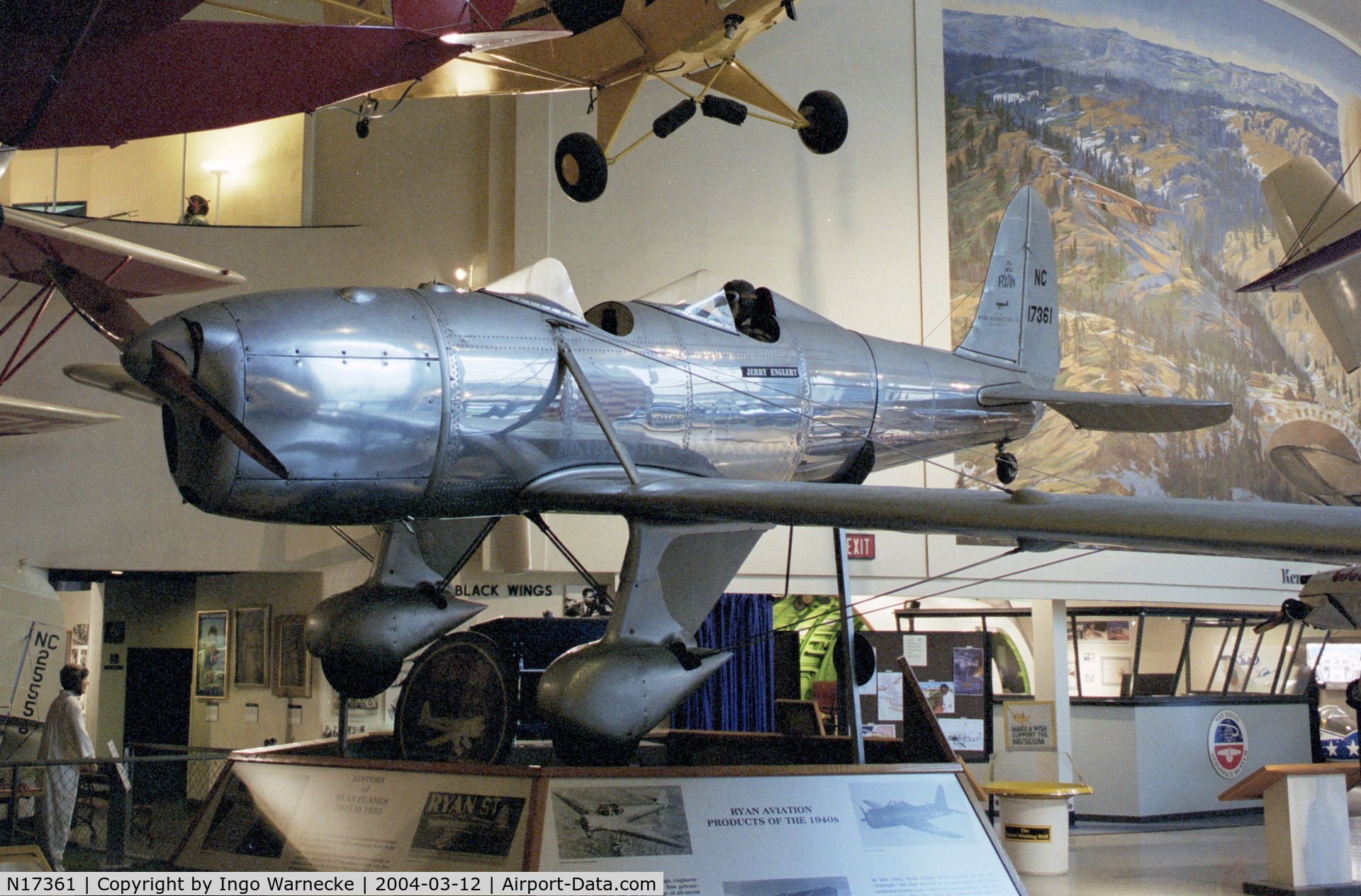 N17361, Ryan Aeronautical ST-A C/N 166, Ryan ST-A at the San Diego Air and Space Museum, San Diego CA