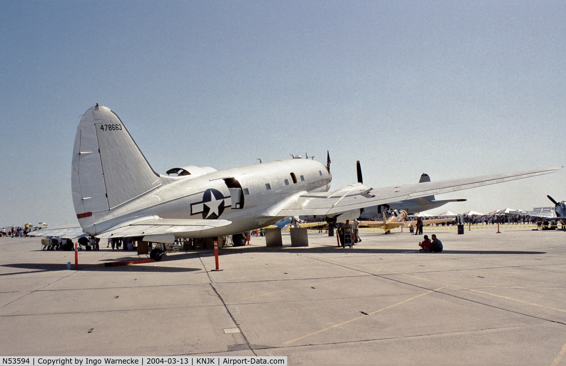 N53594, 1944 Curtiss C-46F Commando C/N 22486, Curtiss C-46F Commando at the 2004 airshow at El Centro NAS, CA