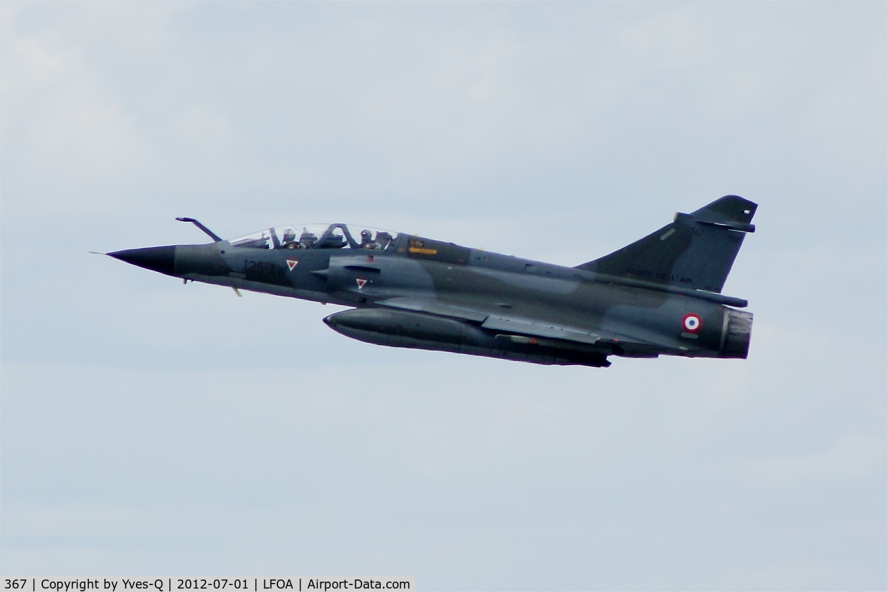 367, Dassault Mirage 2000N C/N 362, Dassault Mirage 2000N (125-CI), Take off rwy 24, Avord Air Base 702 (LFOA) open day 2012