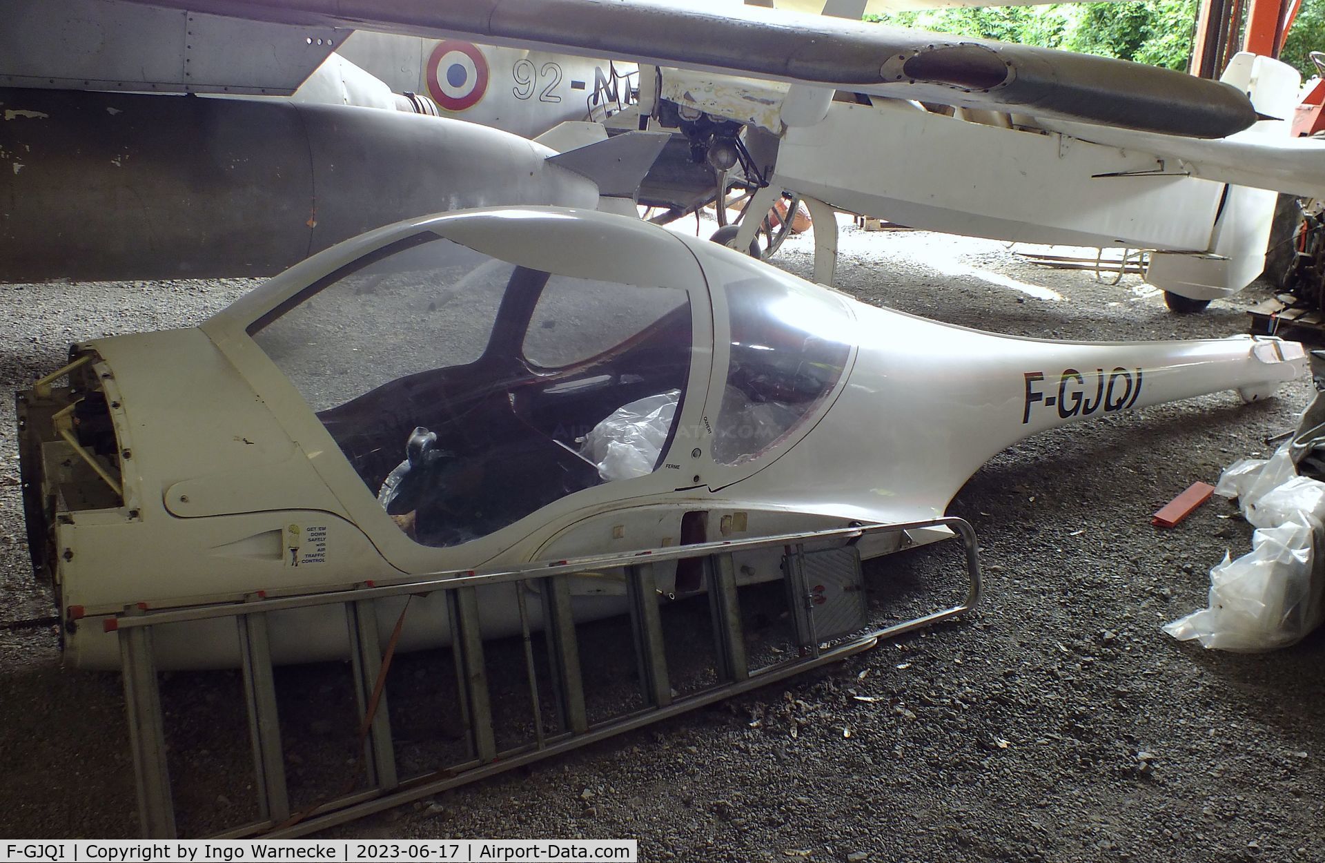 F-GJQI, Robin ATL C/N 133, Robin ATL (minus engine, wings/tailplanes/undercarriage dismounted, awaiting restoration) at the Musee de l'Epopee de l'Industrie et de l'Aeronautique, Albert