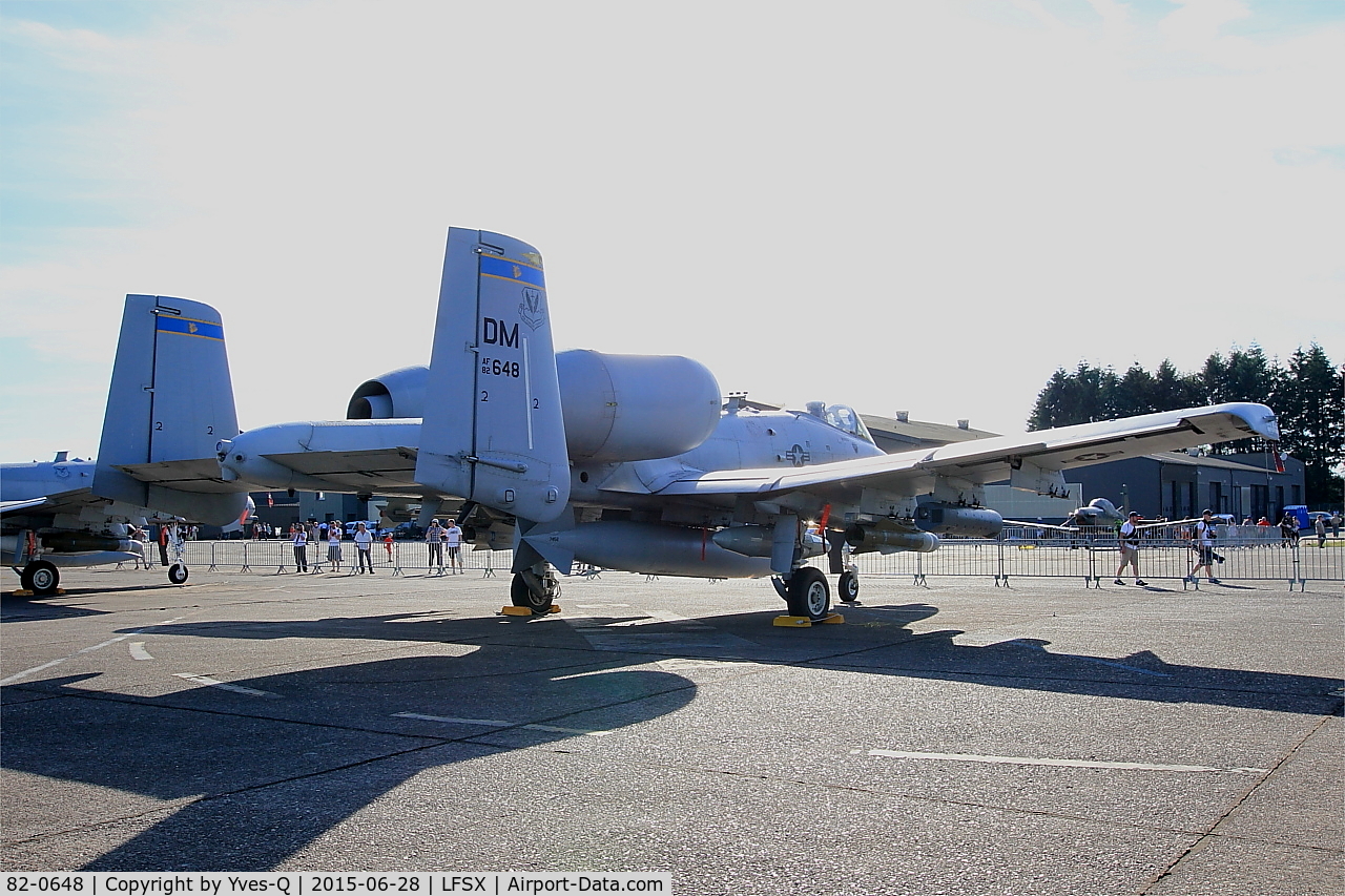 82-0648, 1982 Fairchild Republic A-10C Thunderbolt II C/N A10-0696, Fairchild Republic A-10A Thunderbolt II, Static display, Luxeuil-Saint Sauveur Air Base 116 (LFSX)