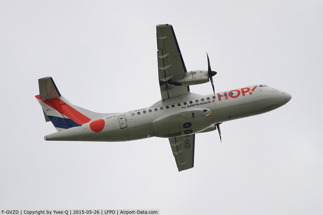 F-GVZD, 1996 ATR 42-500 C/N 530, ATR 42-500, Take off rwy 08, Paris-Orly airport (LFPO-ORY)