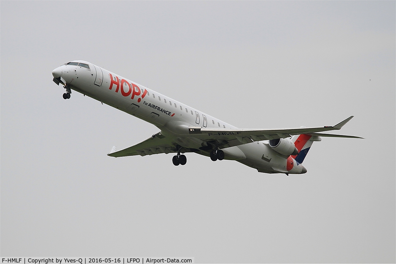 F-HMLF, 2010 Bombardier CRJ-1000EL NG (CL-600-2E25) C/N 19010, Bombardier CRJ-1000, Take off rwy 24, Paris-Orly Airport (LFPO-ORY)